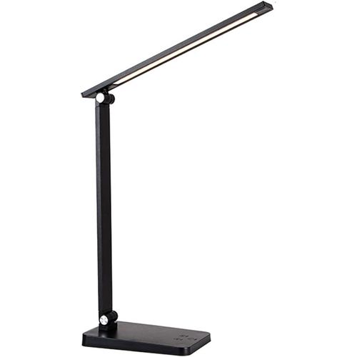 Led Desk Lamp With Usb Charging Port, Dimmable Reading Desk Lamp For Home And Office With 3 Brightness Levels, 5 Lighting Modes, Touch Control, Foldable Lamp Black