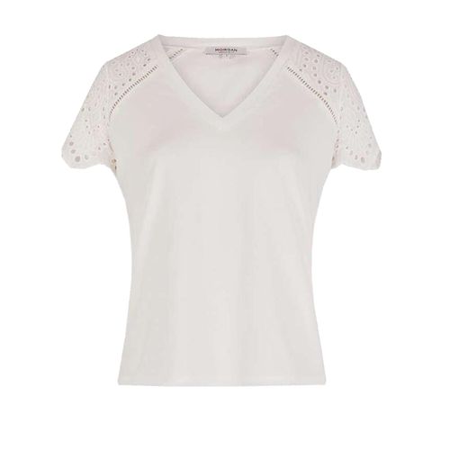 Tee Shirt Manches Courtes Morgan Dmaty Blanc Blanc L