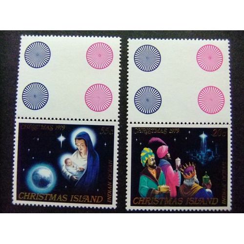 40 Christmas Island 1979 / Noël (Les Roirs Mages Et La Vierge Avec Enfant) Yvert 132 / 133 Mnh