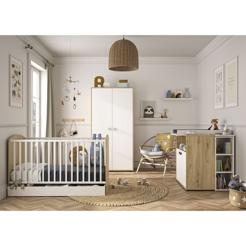 Chambre Trio Arthur - Lit 60/120 + Commode + Armoire - Galipette