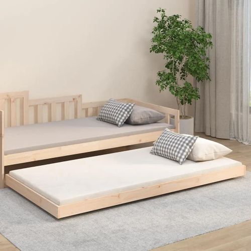 Cadre De Lit Sans Matelas 100x200 Cm Bois Massif De Pin