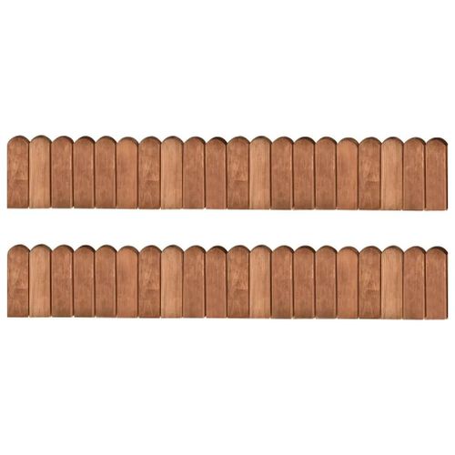 Rouleaux de bordure 2 pcs 120 cm bois de pin imprégné