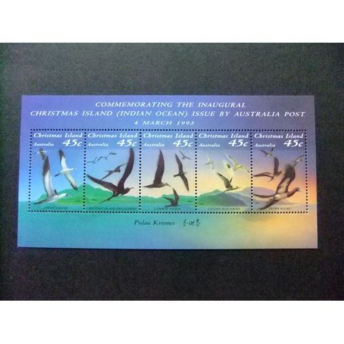 40 Christmas Island Australie 1993 / Faune Oiseaux Marins / Yvert Bloc 9 Mnh