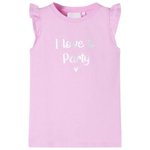 T-Shirt Enfants Avec Manches À Volants Lila 104