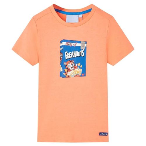 T-Shirt Pour Enfants Avec Manches Courtes Orange Néon 128