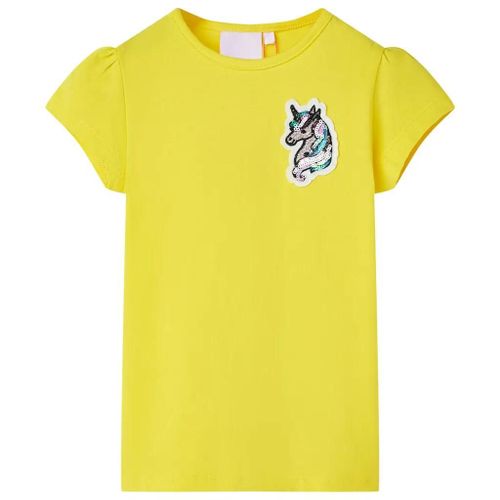 T-Shirt Pour Enfants Jaune Vif 128