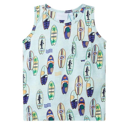 Débardeur Enfant Bleu Doux Mélangé 104
