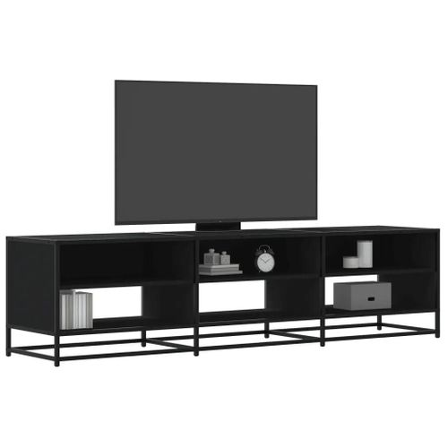 Meuble Tv Noir 180x40x46 Cm Bois D'ingénierie
