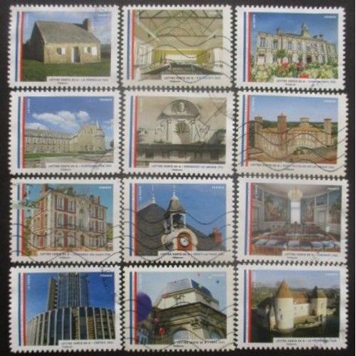 France Autoadhésif Série N°1202 Au 1213 Mairies De France Oblitérés