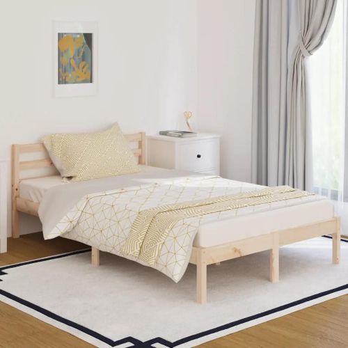 Cadre De Lit Sans Matelas Bois De Pin Massif 120x200 Cm