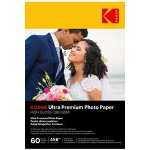 Papier d'impression Kodak Ultra Premium photo paper 280gsm 10x15cm 60 feuilles