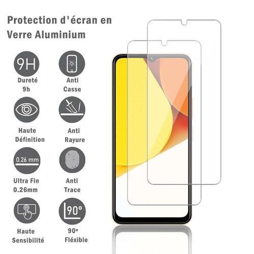 2 Films Protection D'écran En Verre D'aluminium Super Résistant 9h Pour Vivo Y35+/ Y35 Plus 5g [Dimensions Du Téléphone: 164.1 X 76.2 X 8.1 Mm], Définition Hd, Anti-Rayures, Anti-Empreintes Digitales