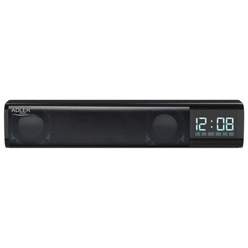 Adler AD 1191 Haut-parleur d'horloge, noir (15?h, Fonctionnement sur piles), Enceinte Bluetooth, Noir