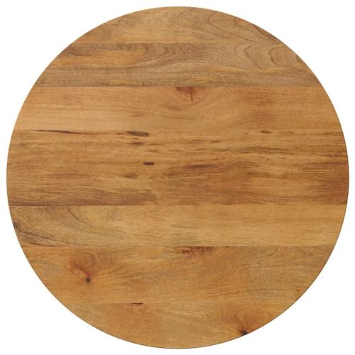 Dessus De Table Ø 70x2,5 Cm Rond Bois De Manguier Massif