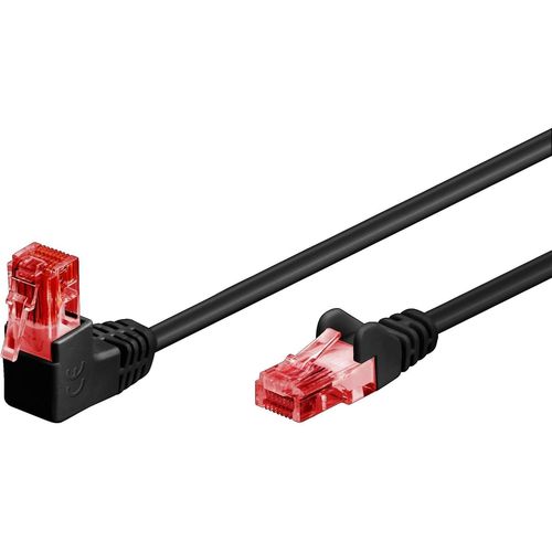 Goobay câble coudé Cat. 6 U/UTP noir 5 m