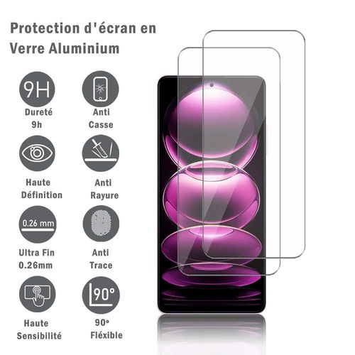 2 Films Protection D'écran En Verre D'aluminium Super Résistant 9h Pour Xiaomi Redmi Note 12 Pro/ 12 Pro+/ 12 Explorer 6.67", Définition Hd, Anti-Rayures, Anti-Empreintes Digitales