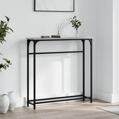 Table Console Sonoma Gris 75x19,5x75 Cm Bois D'ingénierie