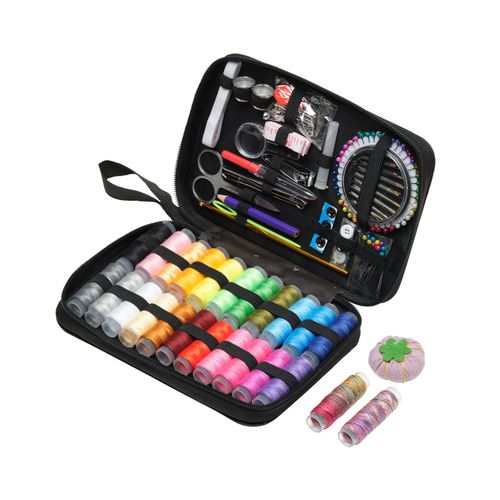 Kit de couture ZIGZAG, Accessoires pour Coudre 178 Pièces, Set de Couture pour Débutants, 24 Bobines de Fil, Boîte à Couture Complete, Coffret, Aiguilles, Boutons, Réparation de Vêtements