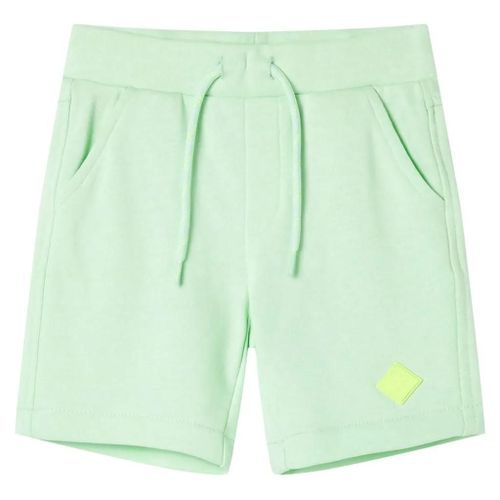 Short Pour Enfants Avec Cordon De Serrage Vert Vif 128
