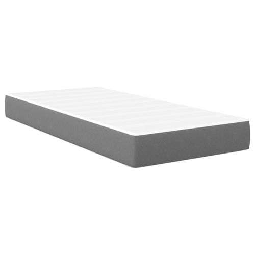 Matelas à ressorts ensachés Gris clair, taille moyenne 90x200x20 cm, en tissu