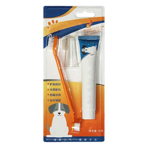 Dentifrice Pour Animaux De Compagnie Et Brosse À Dents Ensemble De Dents Nettoyage Animaux De Compagnie Portables En Bonne Santé Kit Dentaire Pour Chiens Et Chats 93321 Saveur De B?Uf Doigt Unique