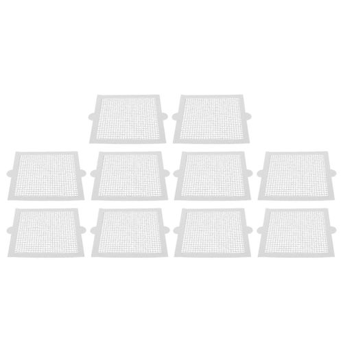 10pcs jetable attrape-cheveux polyvalent efficace quadrate étanche fort adhésif jetable drain de douche pour salle de bain 12,7 cm / 5,0 pouces