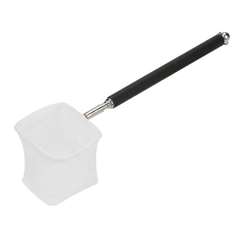 Mini Poteau De Filet De Pêche Réglable Pour Crevettes De Réservoir D¿Aquarium 20-57.5cm Extensible (Carré Noir)