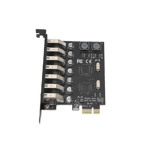 Carte d¿extension USB3.0 PCIE vers USB3.0 Carte d¿extension de bureau haute vitesse à sept ports