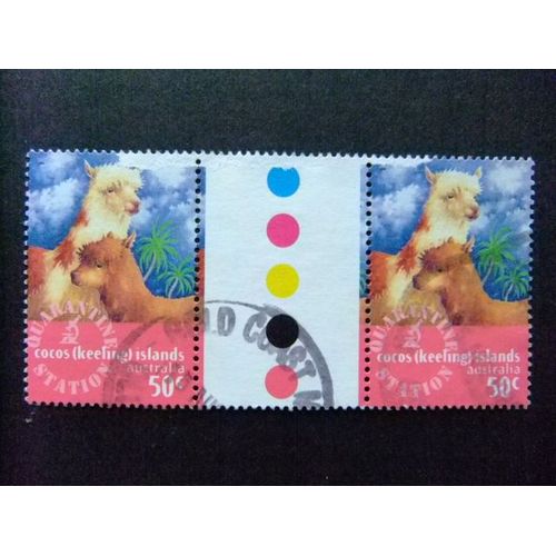 40 Cocos Îles Keeling Australie 1996 / Faune Alpaga Avec Cria / Yvert 328 Interpanel 328 Fu