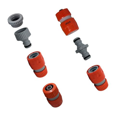 4451/As Starter Kit, Made In Italy | Nez De Robinet  Femelle-1/2 Femelle | Raccords Pour Tuyaux D'arrosage | Raccord Acquastop | Double Ttine| Kit D'irrigation Jardin
