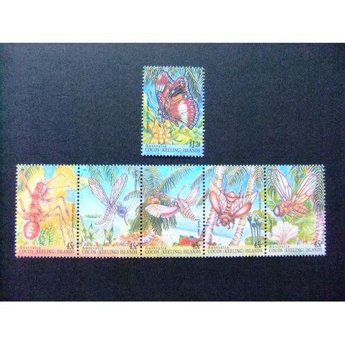 40 Cocos Keeling Islands Australie 1995 / Faune Insectes / Yvert 315 / 320 Mnh
