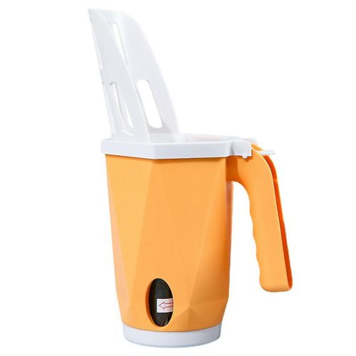 Pelle À Litière Pour Chat Détachable Portable Grande Capacité Pelle À Litière Intégrée Avec Bac À Litière Pour Chats Chaton Jaune