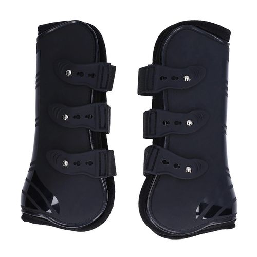 2pcs Bottes De Jambe De Cheval Pu Néoprène Protecteur Réglable Cheval Sécurisé Bottes Pour Tendonblack Jambes Avant Xl