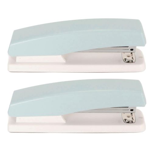 Agrafeuse De Bureau 20 Feuilles Capacité Empêcher Le Glissement Portable Petite Agrafeuse Pour Bureau École Maison 2pcs Bleu