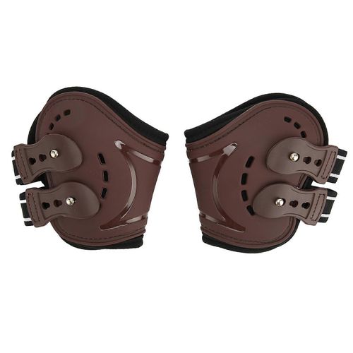 Bottes De Boulet De Cheval Respirantes Absorbant Les Chocs Perforées À L¿Air Bottes De Jambes Arrière De Cheval Pour La Protection Contre Les Blessures De Boulet Marron L