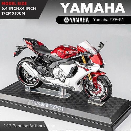 Modèle de moto à l¿échelle 1 :12 en métal moulé sous pression avec des pièces en plastique Moto 2020 YAMAHA YZF-R6 Motos jouets