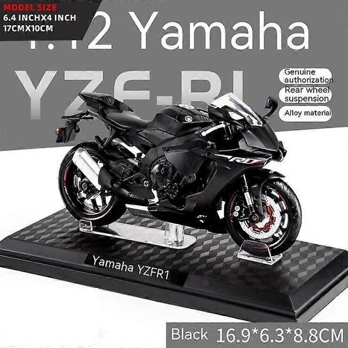Modèle de moto à l¿échelle 1 :12 en métal moulé sous pression avec des pièces en plastique Moto 2020 YAMAHA YZF-R6 Motos jouets