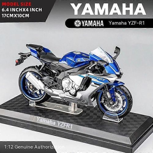 Modèle de moto à l¿échelle 1 :12 en métal moulé sous pression avec des pièces en plastique Moto 2020 YAMAHA YZF-R6 Motos jouets