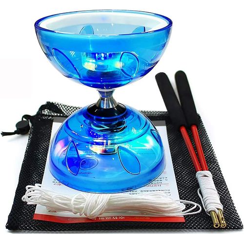 Diabolo Cse Yoyo Set, triple roulement Diabolo Cse Yoyos jonglant coloré Led Diabolo avec bâtons Diablo, ficelle Diabolo et sac en filet, démarrage plus facile / rapide