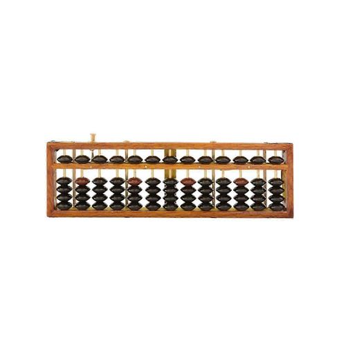 Calculatrice professionnelle de boulier en bois avec bouton de réinitialisation pour les comptables TY