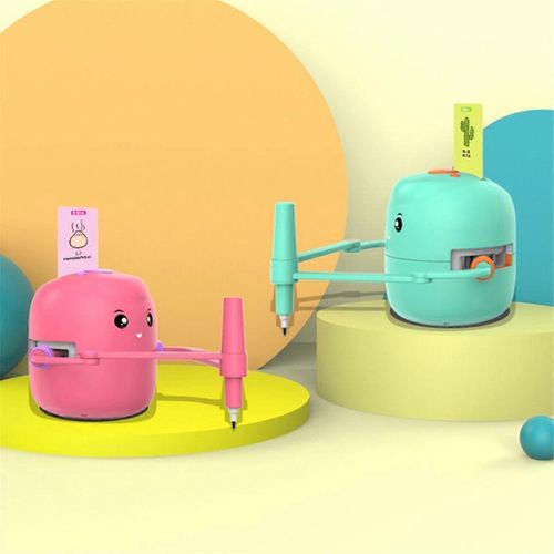 Dessin éducatif interactif Robot Jouet d¿apprentissage avec 100 cartes Jouets éducatifs précoces pour fille et garçon Rose