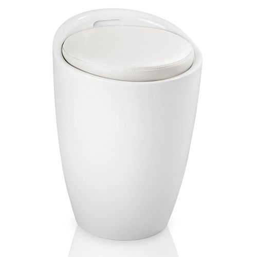Tabouret Coffre De Rangement Blanc Helloshop26 1208022