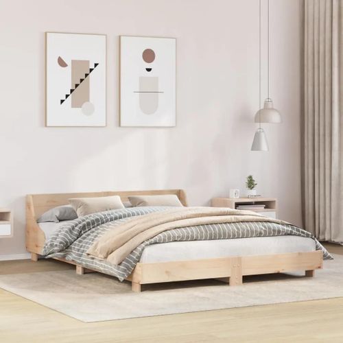 Cadre De Lit Sans Matelas 120x200 Cm Bois De Pin Massif