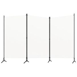 Cloison de séparation 3 panneaux Blanc 260x180 cm Tissu