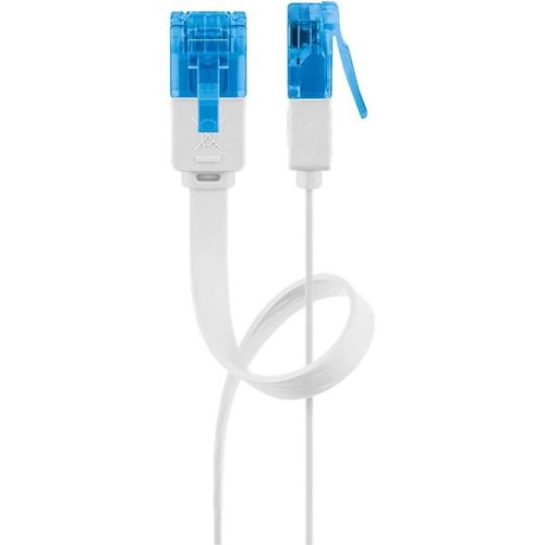 Goobay CAT 6A Câble Patch Plat, U/UTP 20m blanc (CU)