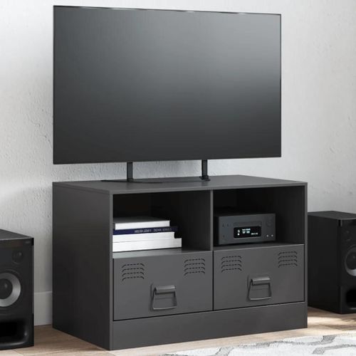 Meuble Tv Noir 67x39x44 Cm Acier
