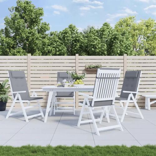 Coussins De Chaise À Dossier Haut Lot De 6 Gris Tissu Oxford