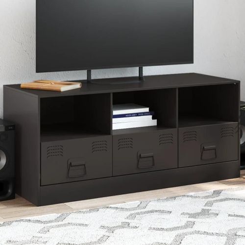 Meuble Tv Noir 99x39x44 Cm Acier