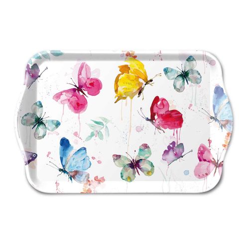 Petit Plateau Rectangulaire Papillons Colorés