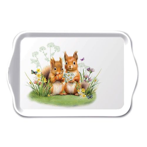 Petit Plateau Rectangulaire Couple D¿Écureuils